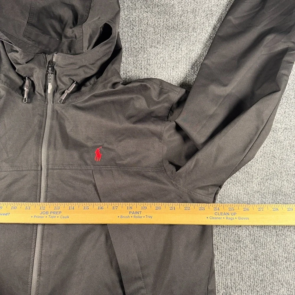 Polo Ralph Lauren Performance Hooded Full Zip Lined Windbreaker Black M